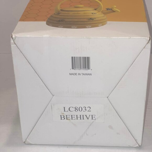 Tea Kettle Whistling for Stove Top Bee Hive Decor Enamel on Steel NEW IN BOX - Picture 4 of 6